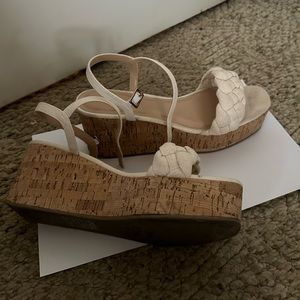 Braided wedge heel